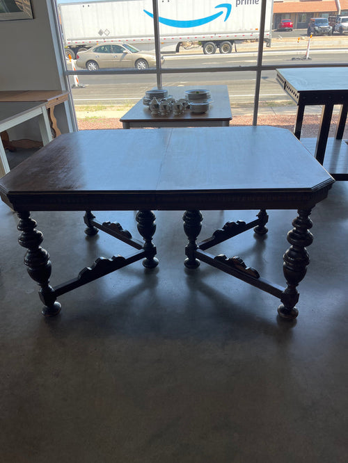 08830 Vintage Dark Wood Dining Table