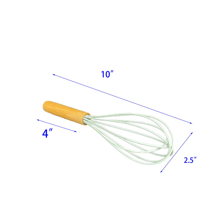 10" Silicone Egg Whisk with Wooden Handle