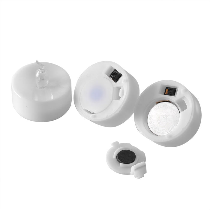100pcs LED Flickering Candles Tea Light Warm White Flameless Smokeless Flashing