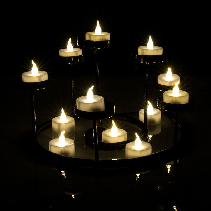 100pcs LED Flickering Candles Tea Light Warm White Flameless Smokeless Flashing
