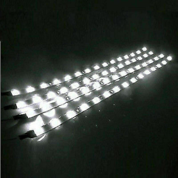 10pcs 12V Flexible LED Strip Light 12" 15SMD Waterproof For Car Boat Motor Truck