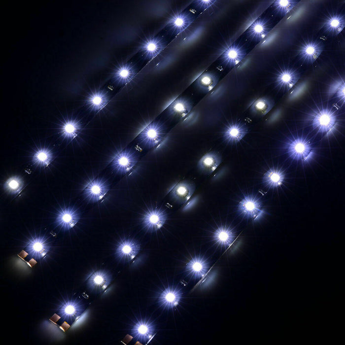 10pcs 12V Flexible LED Strip Light 12" 15SMD Waterproof For Car Boat Motor Truck