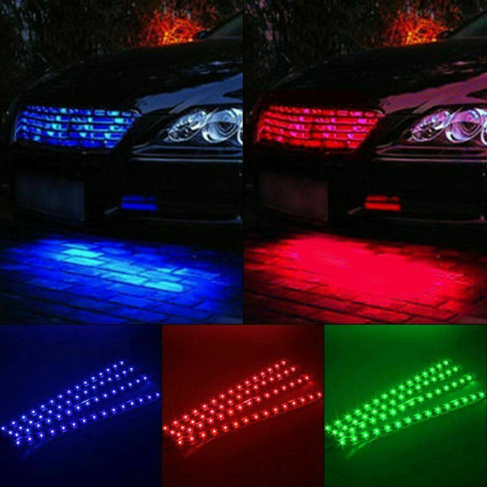 10pcs 12V Flexible LED Strip Light 12" 15SMD Waterproof For Car Boat Motor Truck