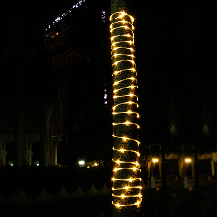 13M 42.6FT 100LED Fairy String Rope Lights Solar Panel Power Waterproof Outdoor