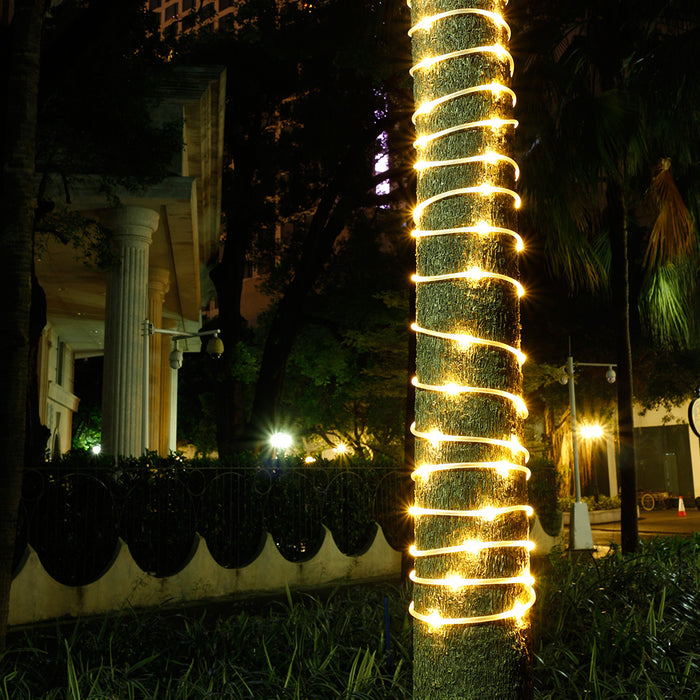 13M 42.6FT 100LED Fairy String Rope Lights Solar Panel Power Waterproof Outdoor