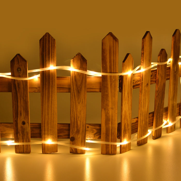13M 42.6FT 100LED Fairy String Rope Lights Solar Panel Power Waterproof Outdoor
