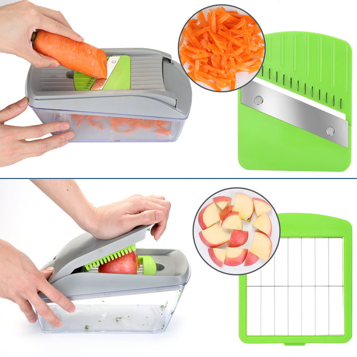 13pcs Vegetable Spiralizer Mandoline Slicer Dicer Food Chopper Shredder Cutter