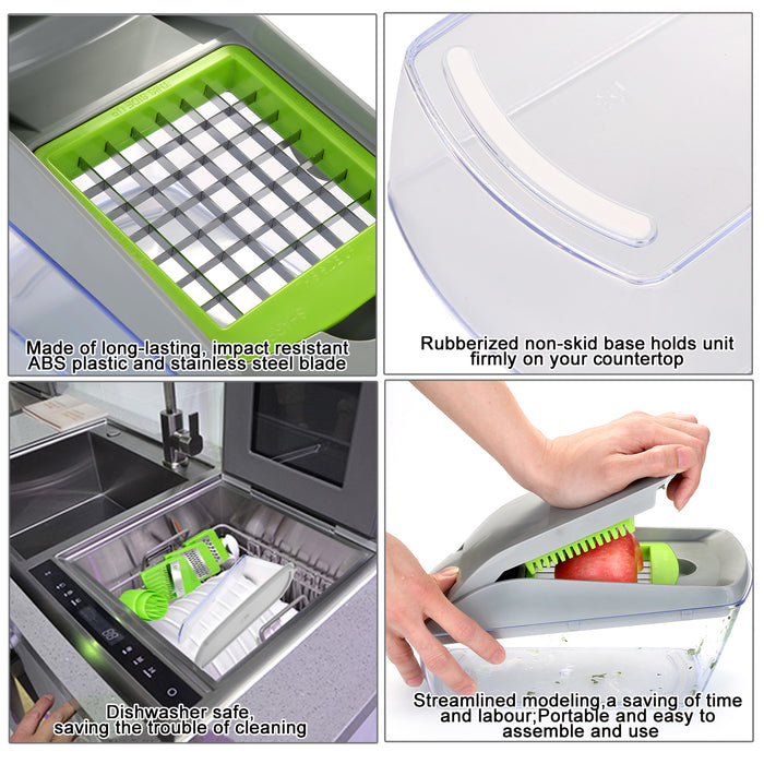 13pcs Vegetable Spiralizer Mandoline Slicer Dicer Food Chopper Shredder Cutter