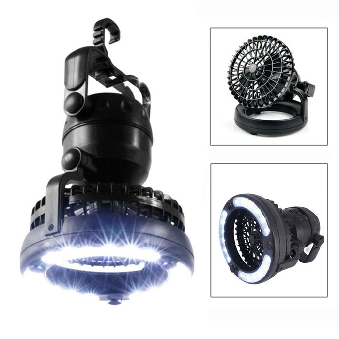 2-in-1 18 LED Camping Light and Ceiling Fan Outdoor Hiking Flashlight