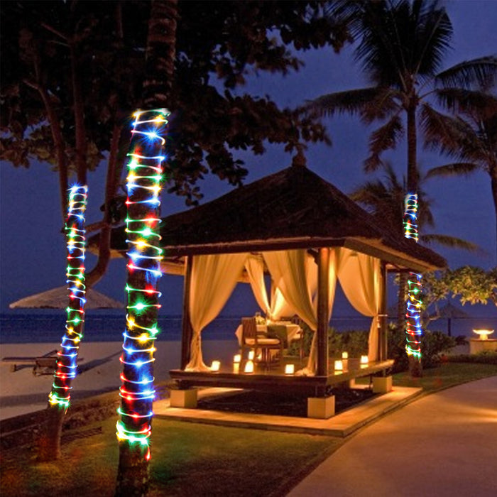 200 Led Multi-Color Solar Rope Lights Waterproof String Fairy Lights