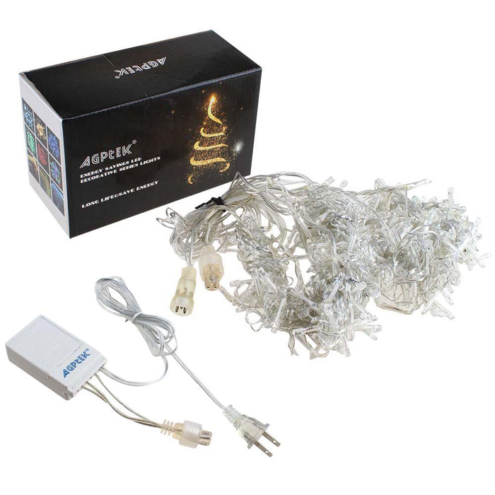 24Mx3M 300 LED Warm White Fairy String Light Curtain Lights With Plug-in Controller