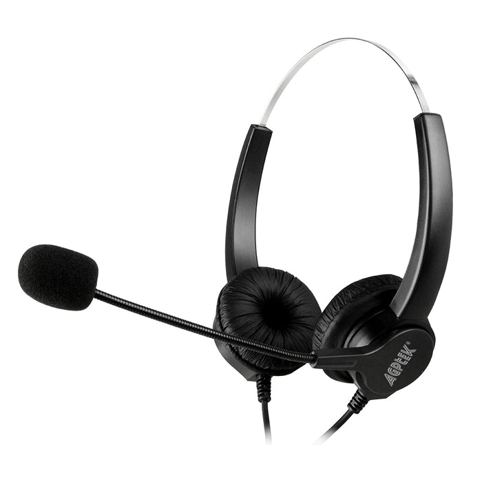 2.5mm Dual Headset for Cordless Phones 6FT Hands-Free Noise Cancelling Monaural Headset