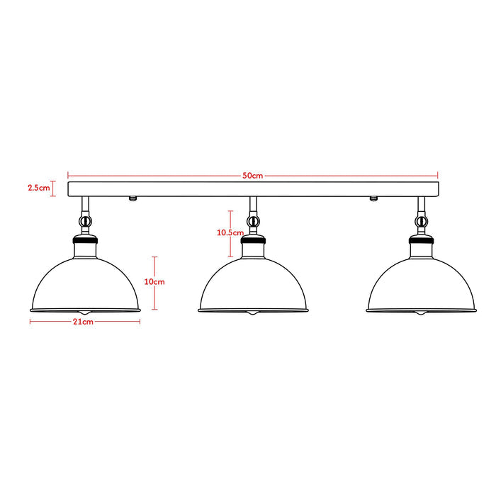 3 Light Ceiling Light Arm Adjustable ~6518