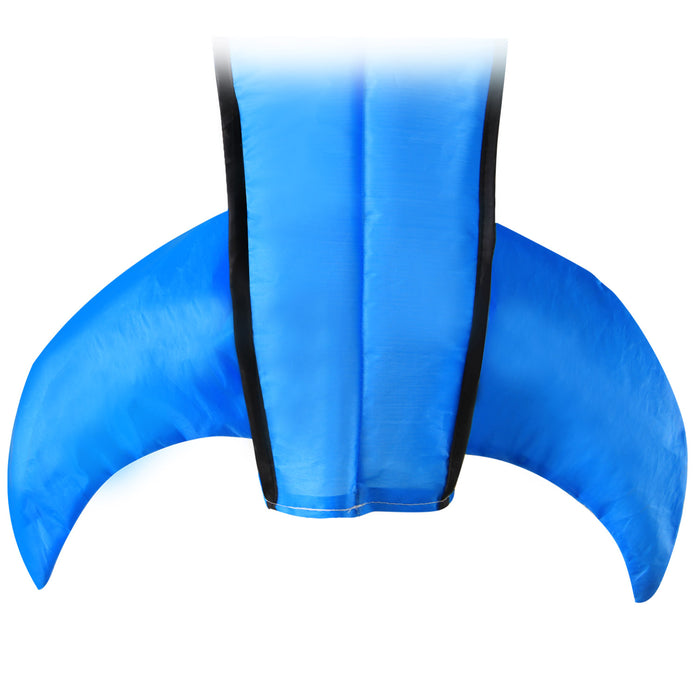 3D Kite Huge Frameless Soft Parafoil Giant Dolphin Blue