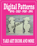 Merry Christmas Cow yard art digital template