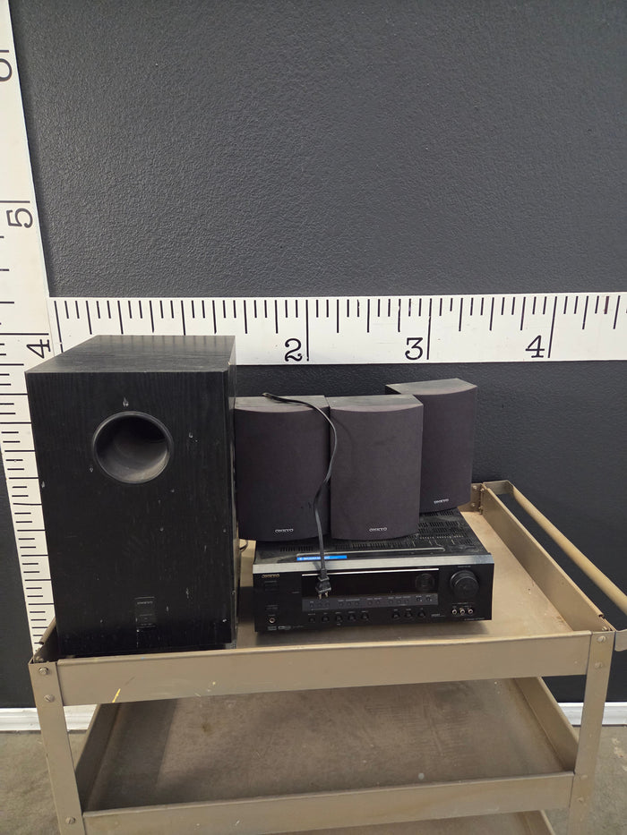 60508 Onkyo Home Theater System with Subwoofer and Speakers