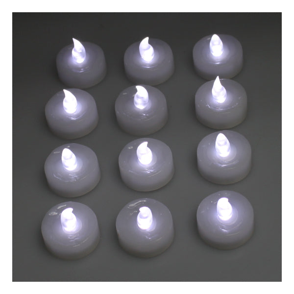 60pcs Cool White LED Candle Light Flameless Tealight Coin Battery Operated Party
