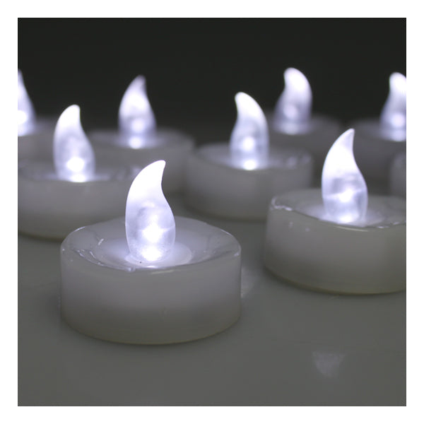 60pcs Cool White LED Candle Light Flameless Tealight Coin Battery Operated Party