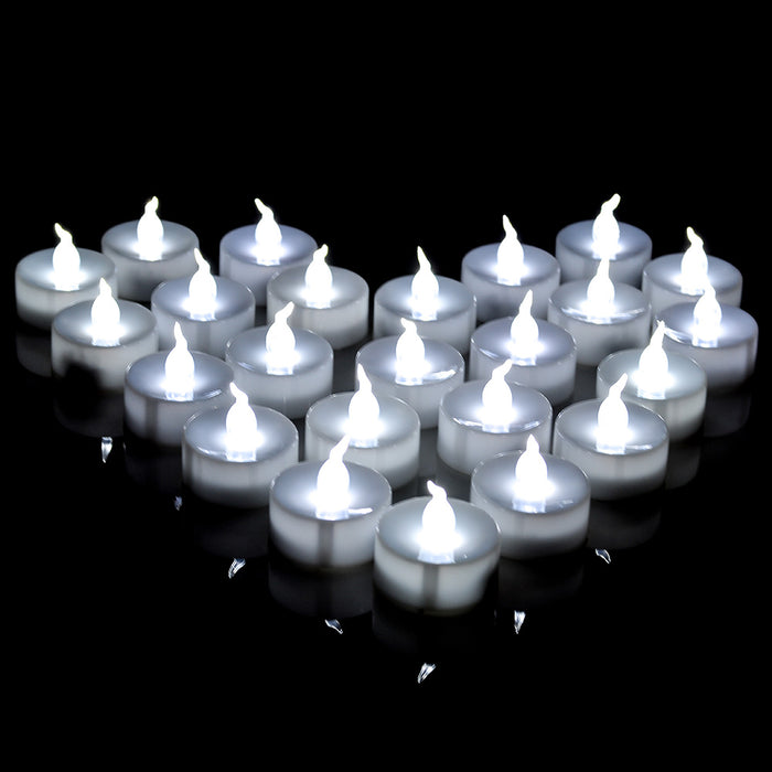 60pcs Cool White LED Candle Light Flameless Tealight Coin Battery Operated Party