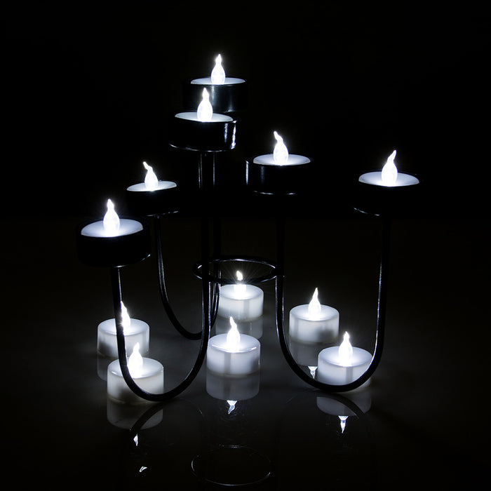 60pcs Cool White LED Candle Light Flameless Tealight Coin Battery Operated Party