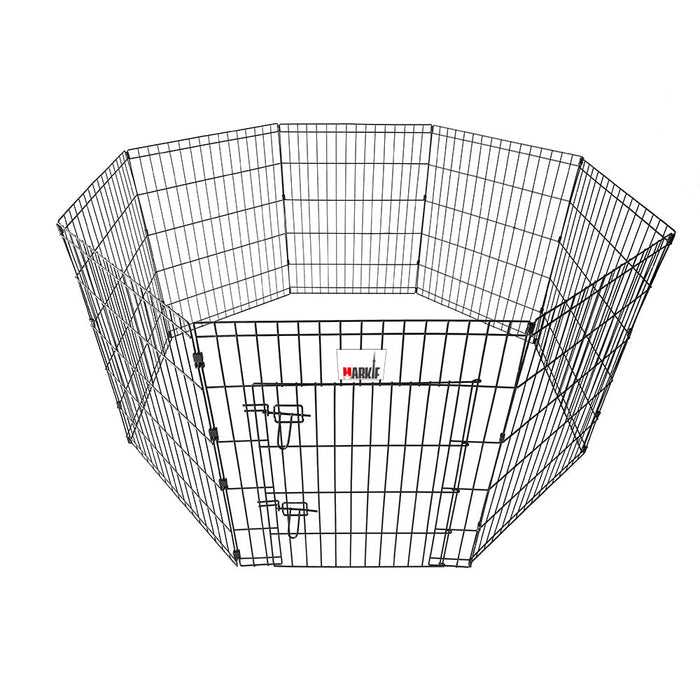 8-Panel Foldable Metal Dog Playpen - Markif Pet Shop
