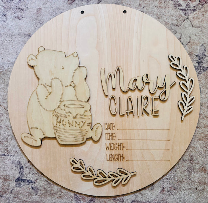 Classic Pooh Wood Sign/Door Hanger (DIY)