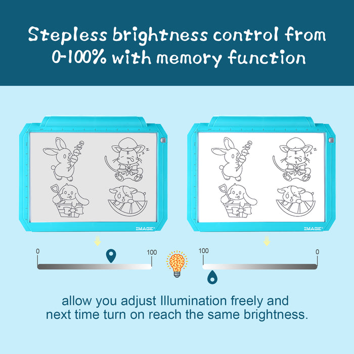 A4 Bule Led Tracing Light Pad Box Memory Function Drawing Sketching Animation