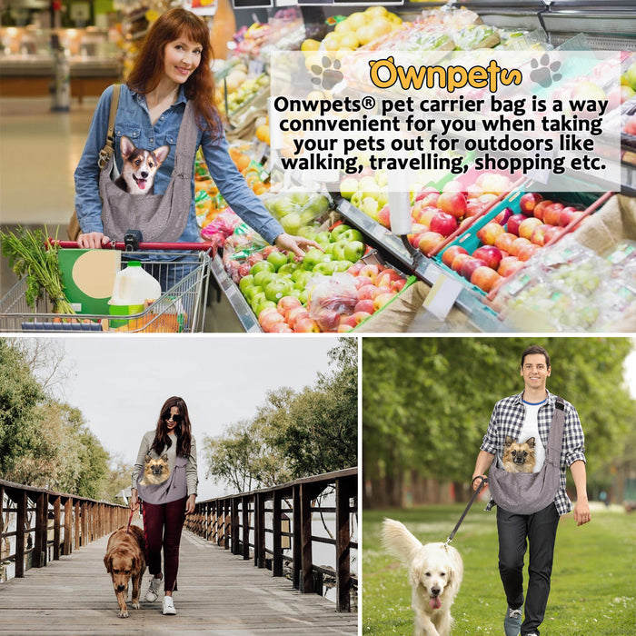 Adjustable Pet Sling Carrier Shoulder Bag Pouch 20~25lb Dog Cat Travel Messenger