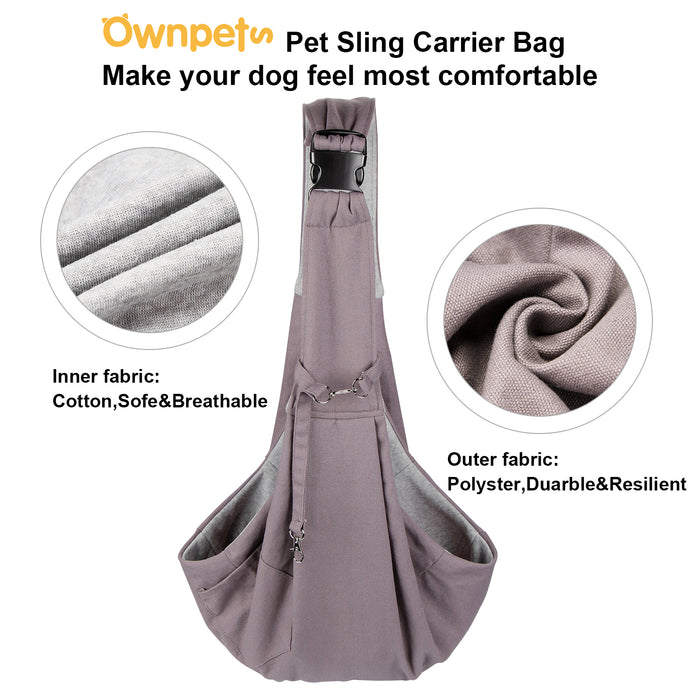Adjustable Pet Sling Carrier Shoulder Bag Pouch 20~25lb Dog Cat Travel Messenger