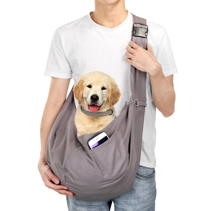 Adjustable Pet Sling Carrier Shoulder Bag Pouch 20~25lb Dog Cat Travel Messenger