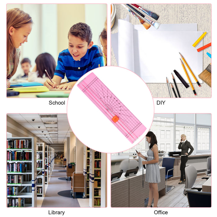 AGPTEK 12" A4 Paper Trimmer Cutter Picture Cutting Label Design Photos Pink