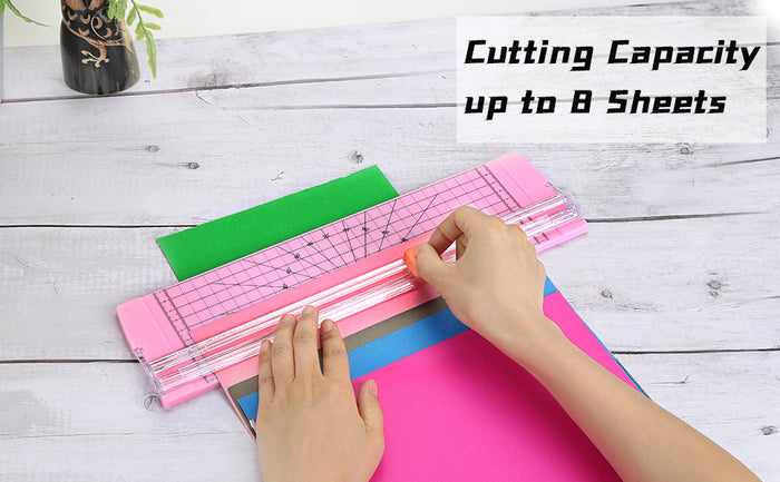 AGPTEK 12" A4 Paper Trimmer Cutter Picture Cutting Label Design Photos Pink