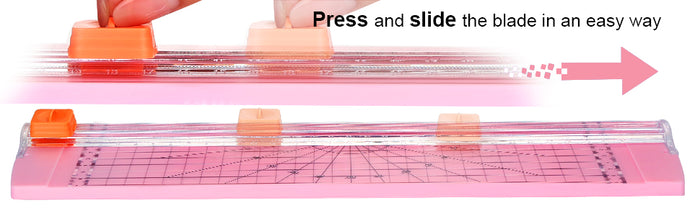 AGPTEK 12" A4 Paper Trimmer Cutter Picture Cutting Label Design Photos Pink