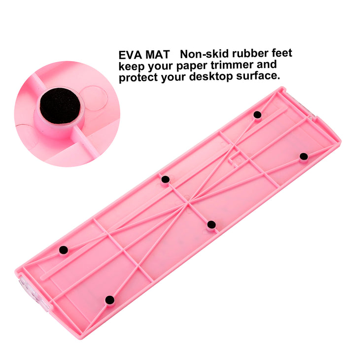 AGPTEK 12" A4 Paper Trimmer Cutter Picture Cutting Label Design Photos Pink