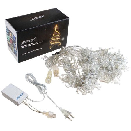 AGPtek 12Mx3M Linkable Fairy Curtain Lights Strings Connectable Lights 8 Lighting Modes