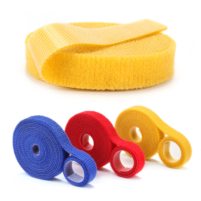 AGPtek 3 Rolls Fastening Cable Ties Reusable Nylon+20pcs Cable Straps Organizer