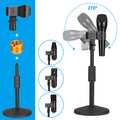 AGPtEK Desk Microphone Stand with Mic Clip 5/8" Male to 3/8" Female Screw Upgraded Adjustable