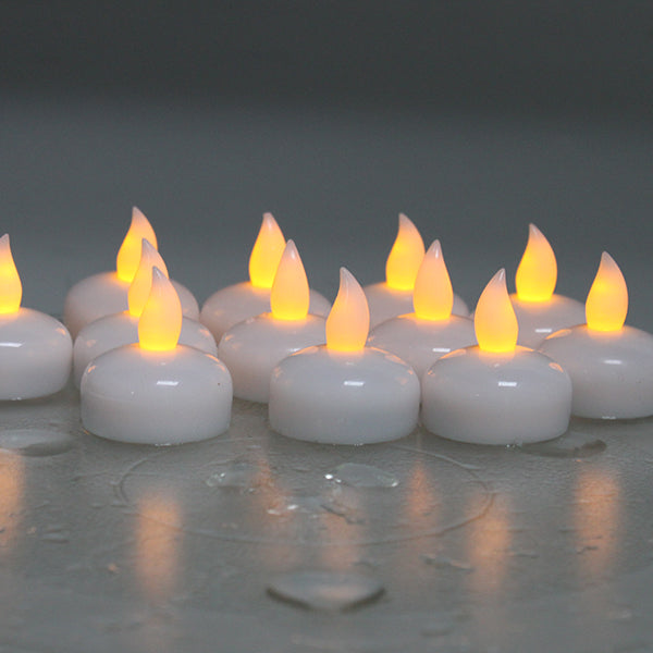 AGPtek Lot 12 LED Floating Tea Waterproof Wedding Party Floral Decoration flameless Candle