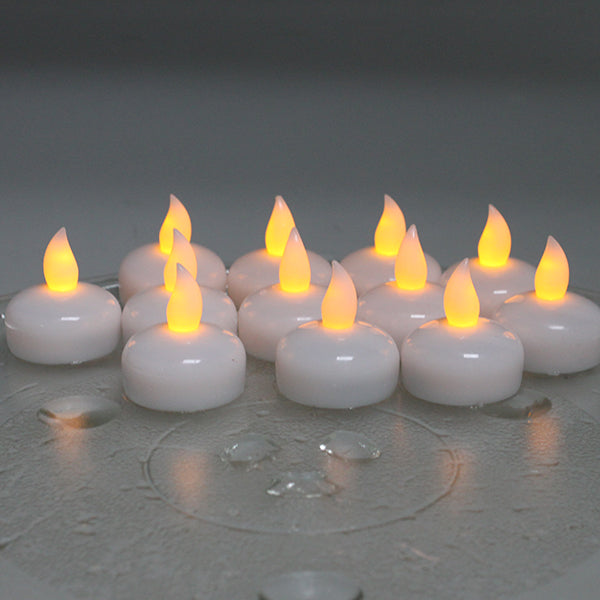 AGPtek Lot 12 LED Floating Tea Waterproof Wedding Party Floral Decoration flameless Candle