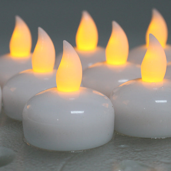 AGPtek Lot 12 LED Floating Tea Waterproof Wedding Party Floral Decoration flameless Candle