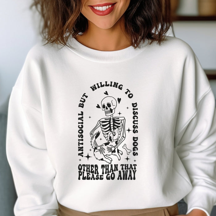 Antisocial But Will Discuss Dogs Sweatshirt - Trendznmore