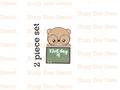Back to School Bear Cutter Set- 2 cutters