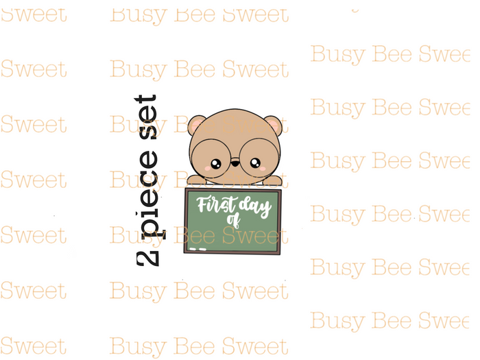 Back to School Bear Cutter Set- 2 cutters