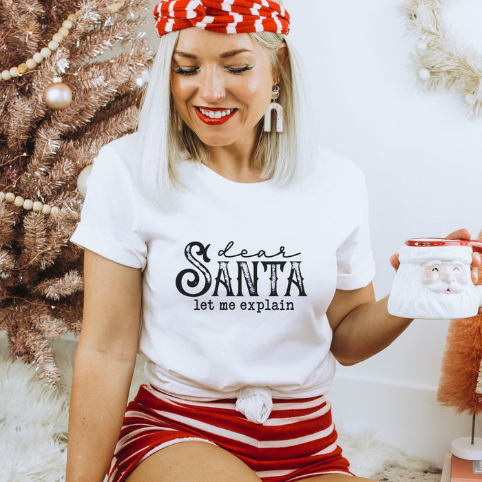 Black Dear Santa, Let Me Explain Christmas T-Shirt - Trendznmore