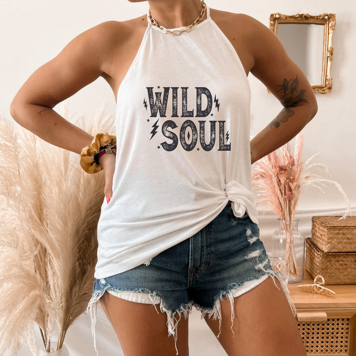 Black Distressed Wild Soul Tank Top - Trendznmore