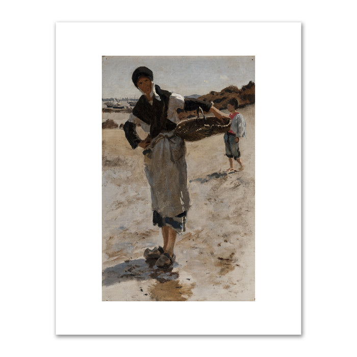 John Singer Sargent, Breton Girl with a Basket, Study for â€œEn route pour la pÃªcheâ€ and â€œFishing for Oysters at Cancaleâ€, 1877, Terra Foundation for American Art. Fine Art Prints in various sizes by Museums.Co