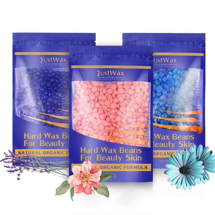 Bule Hard Wax Beans Hair Removal Painless Wax Warmer Waxing Beans Natural Pearl