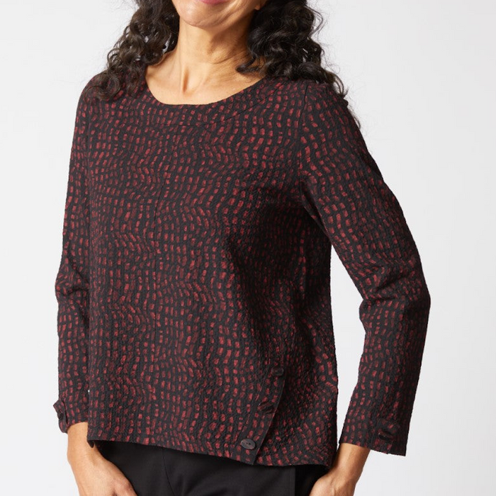 Button Placket Pullover - Travel Material (Only XXL Left)
