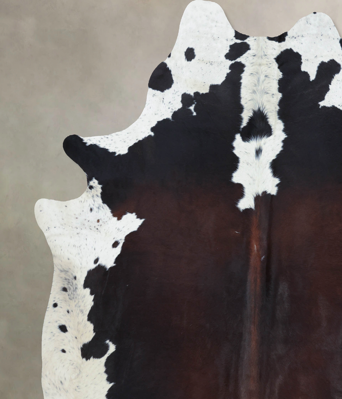Chocolate and White Cowhide Rug #B8383