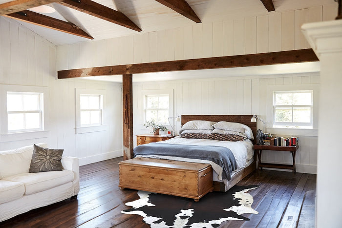 Chocolate and White Cowhide Rug #B8383